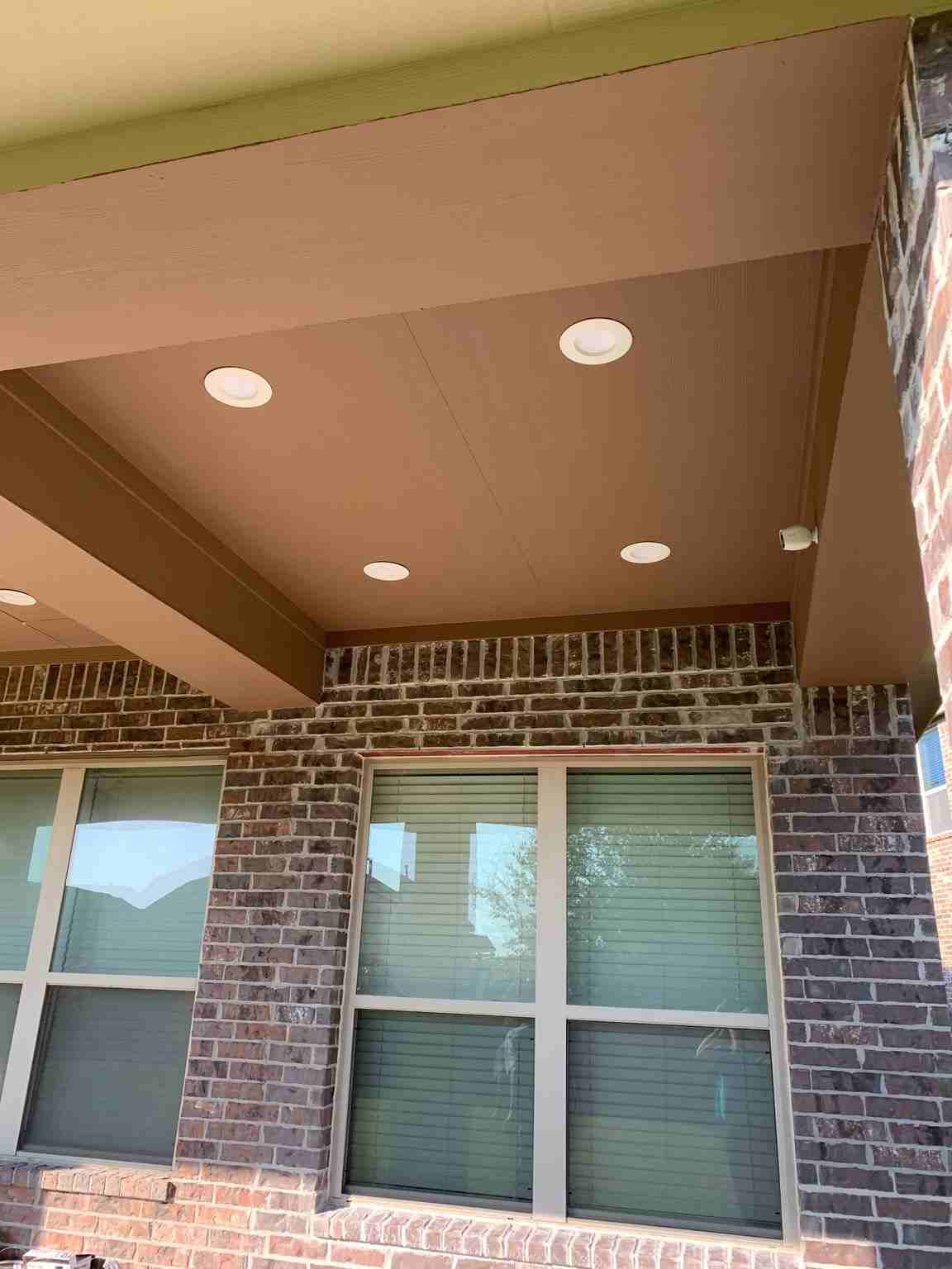Finished covered patio addition