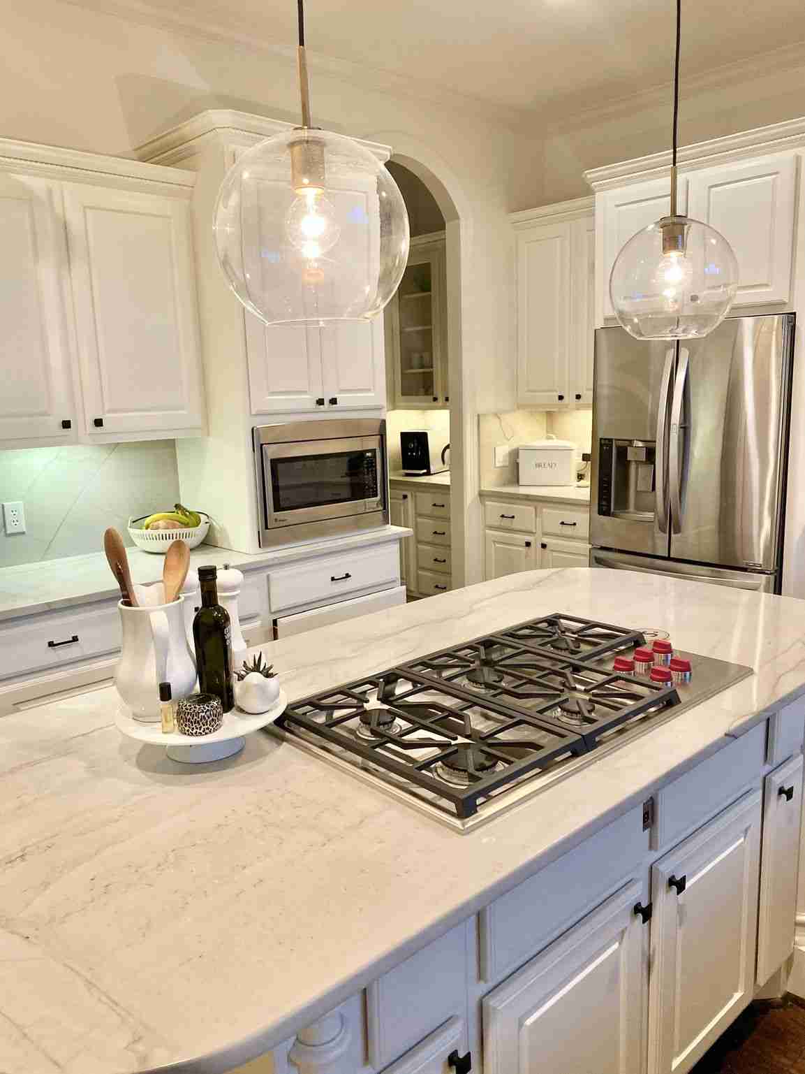 Completed white kitchen renovation